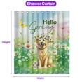 thumbnail image 5 of Golden Retriever Hello Spring Time Flower Floral Nature Shower Curtain Goldens Dog Lover Gifts Idea Waterproof Bathroom Bathtub Curtain - 02031, 5 of 5