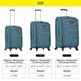 thumbnail image 5 of 3 Piece Set Suitcase Spinner Wheels Softshell Carry on Luggage, Softside Expandable Lightweight Durable Suitcase Sets Travel Bag Set with TSA Lock for Men Women Teens Boys Girls, 20"24"28", Green, 5 of 11