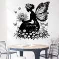 thumbnail image 2 of Adhesivo de pared de PVC con forma de hada con mariposas negras, 30 x 60 cm, 2 hojas, 2 of 3