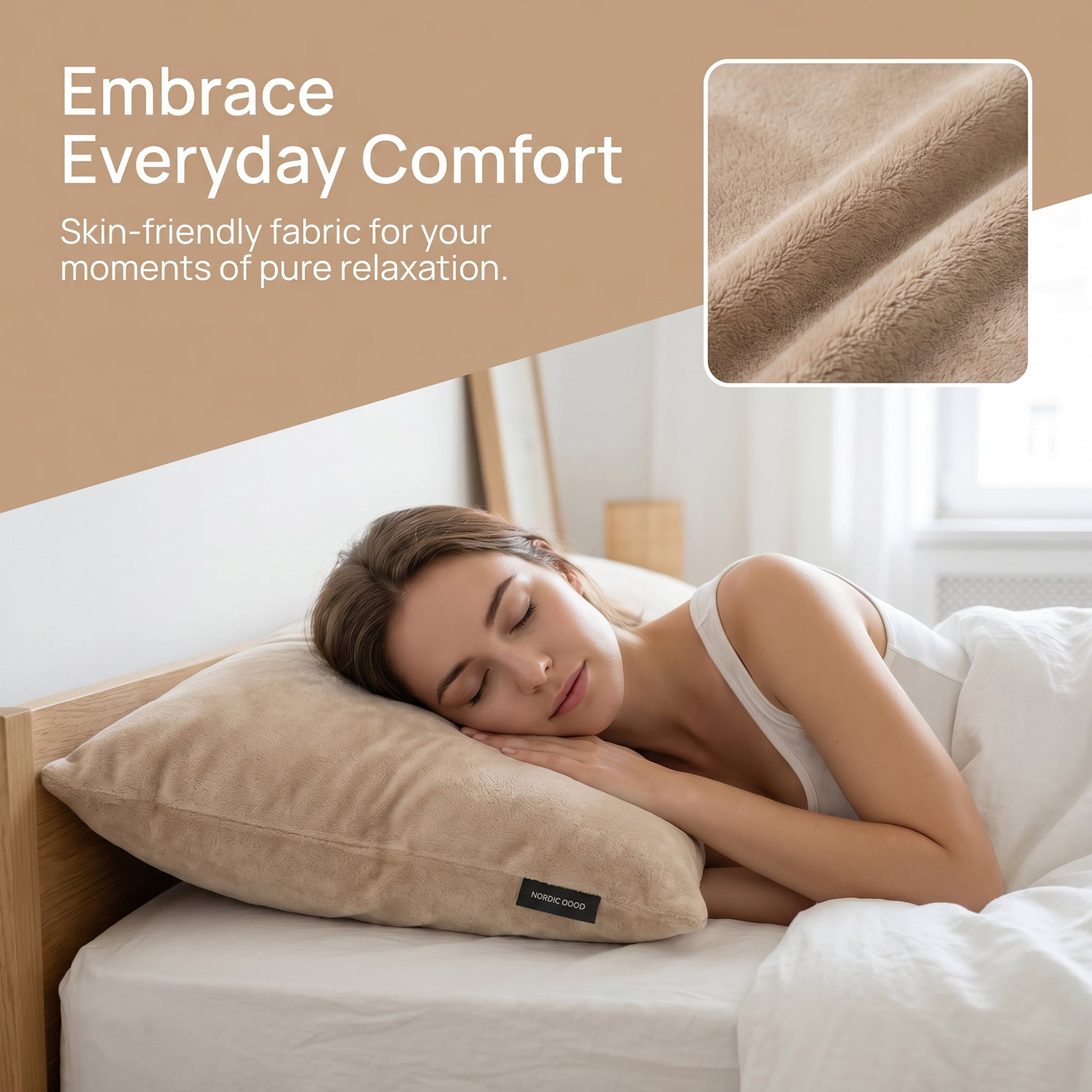 Unique Bargains 2 Pack Fabric Pillowcase Envelope Closure Wrinkle Resistant Queen Brown