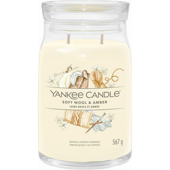 Yankee Candle Soft Wool & Amber Large Signature 2-Wick Jar Candle