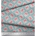 thumbnail image 3 of Soimoi Gray Modal Satin Fabric Flower & Butterfly Print Sewing Fabric BTY 42 Inch Wide, 3 of 3