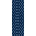 thumbnail image 1 of Aspen Brands RUG10B26 Tapis Design Quaterfoil 2 x 6 Pi. - Bleu & Blanc, 1 of 1