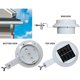 thumbnail image 4 of Oferta de paquete de 4 - Luces LED para canaletas solares para exteriores - Luz de seguridad para servicios públicos de noche para canaletas solares inteligentes con energía solar blanca Zhivalor WMZY-1263, 4 of 7