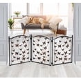 thumbnail image 7 of Freestanding Metal Folding Pet Gate, Large Portable Panels for Dog & Cat Security, Foldable Enclosure Gates for Puppies, Indoor & Outdoor Safety for Pets Tree of Life Tri-Fold Fence, 7 of 7