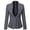 Dark Gray, variant on AZoiNM Women's Tailored Peplum Blazer One Button Stretch Polyester Work to Weekend
