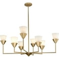 thumbnail image 3 of Progress Lighting Pinellas 8-Light Chandelier Softgold Finish Opal Glass Shades, 3 of 14
