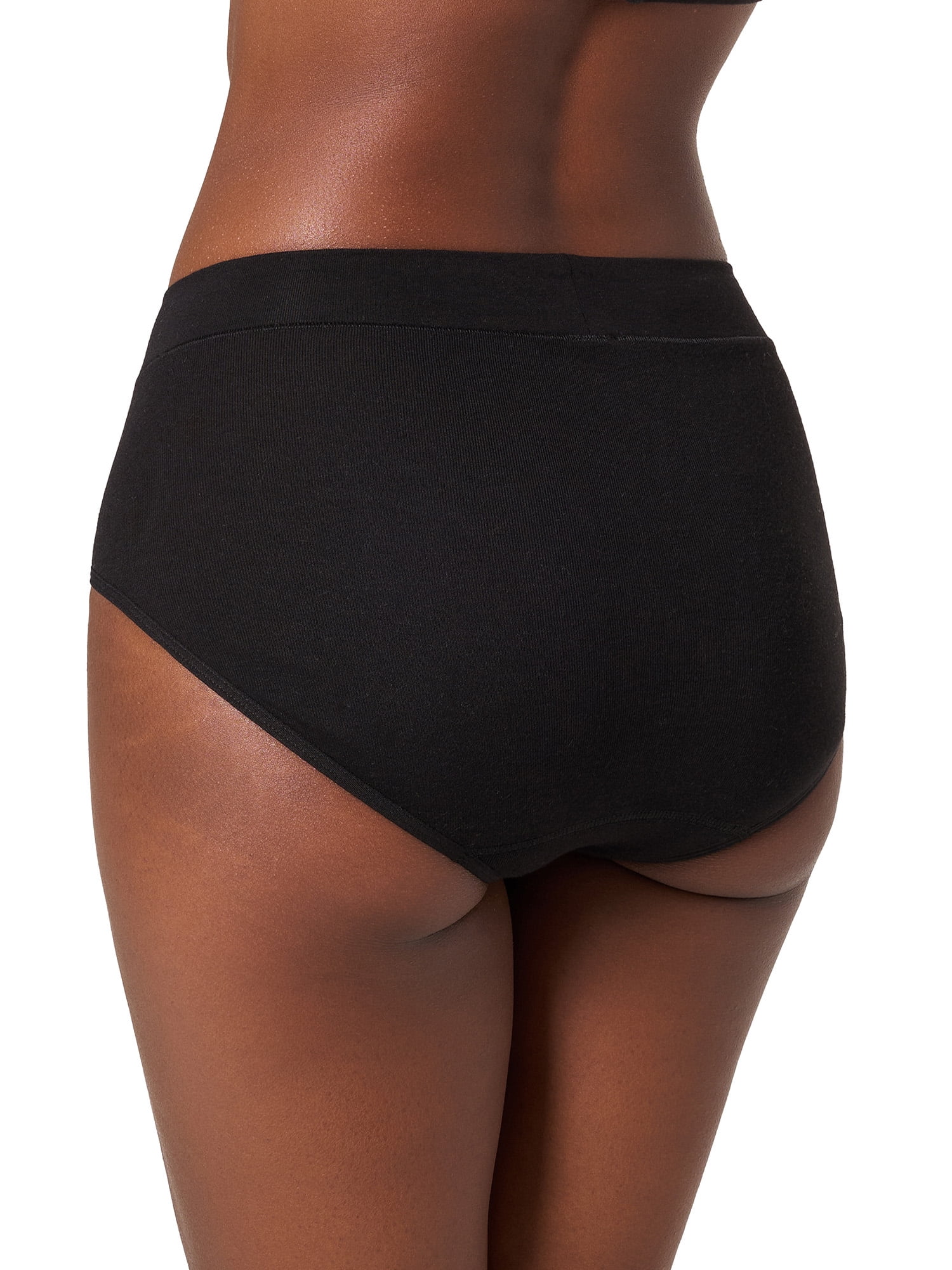 Kindly Yours Women’s Natural Comfort Cotton Modal Modern Brief Underwear, 3-Pack, Sizes XS-XXXL