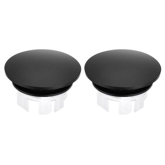 2Pcs Sink Trim Overflow Cover Ring 22.5mm Round Black Hole Insert ABS Plastic Bathroom Accessories for Bathtub Washbasin Kitchen Home Improvement