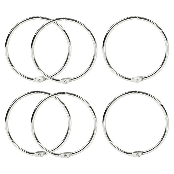 Anillos de carpeta sueltos de 6 piezas de 2 pulgadas, anillos de metal para oficina en casa