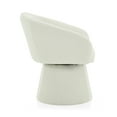 thumbnail image 5 of Modern 360° Swivel Accent Chair, Boucle Upholstered, Comfy Barrel Chair for Living Room, Bedroom & Office, Cream White, 5 of 14
