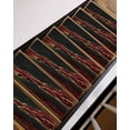 thumbnail image 7 of Stair Treads for Wooden Steps,Red Marble Peel and Stick Stair Treads with Reusable Adhesive,Gold Abstract Vintage Modern Ombre Art Non Slip Indoor Stairs Runner Rugs Mats for Elders Dogs 8"x30" 15PCS, 7 of 7