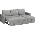 thumbnail image 5 of Alden Design Reversible Sectional Sofa with Storage Compartment & USB Ports for Livingroom, Light Gray, 5 of 14