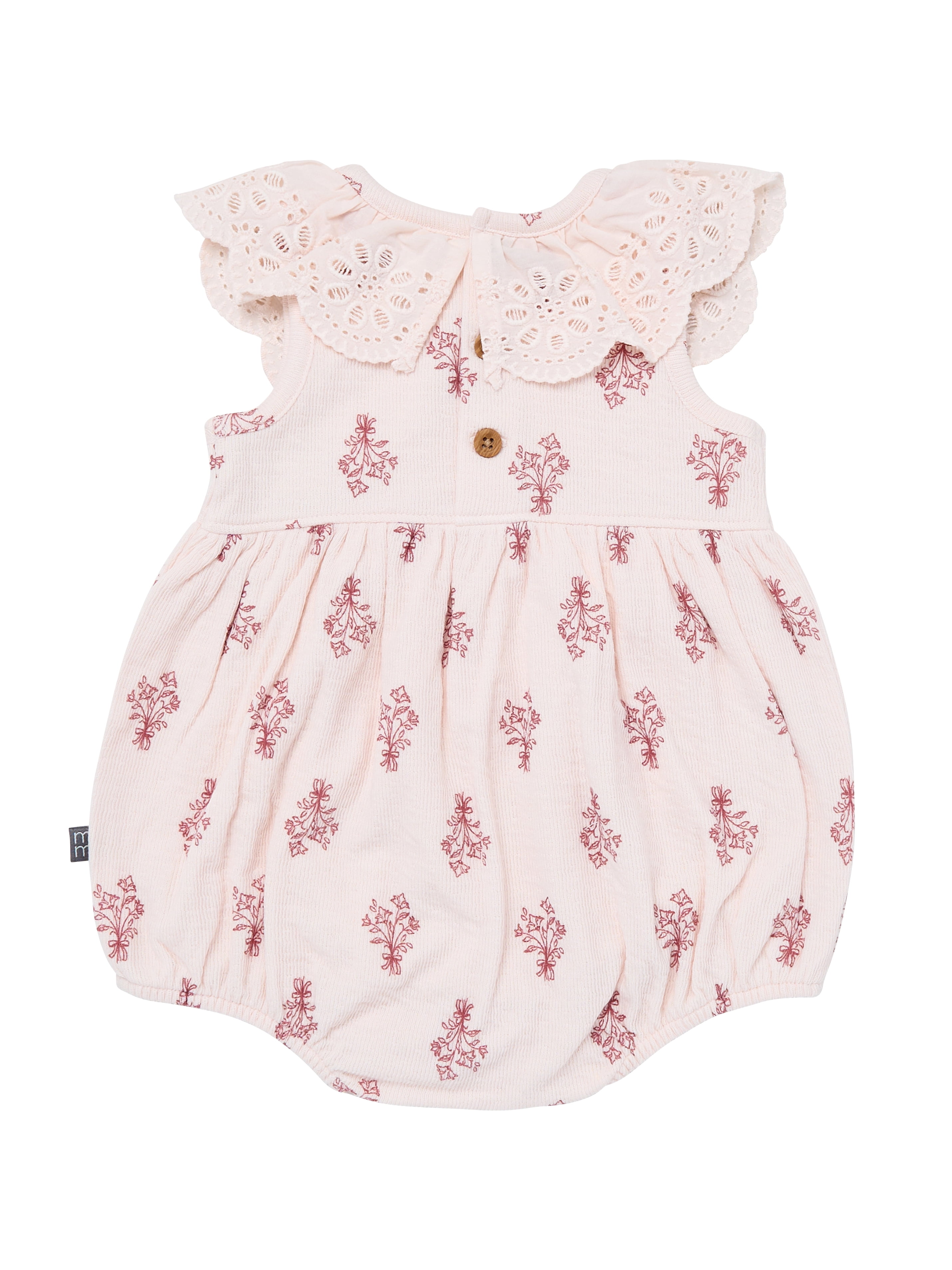 Modern Moments by Gerber Baby Girl Cotton Ruffle Novelty Lace Bubble Romper, Sizes 0/3 Months - 24 Months