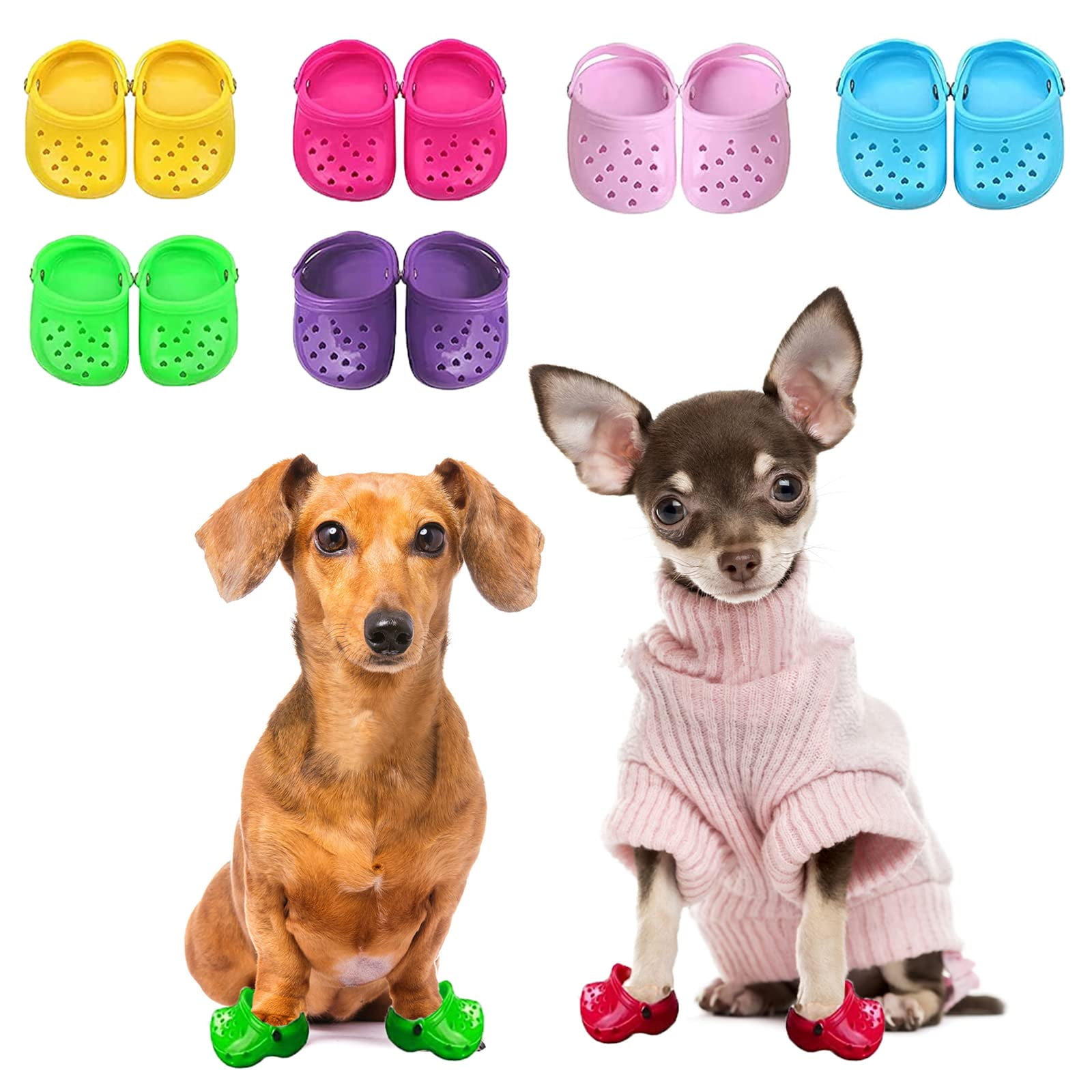 Puppy Shoes Pet Dog Croc Summer Candy Colors Sandals with Rugged Anti-Slip  Sole, Breathable Comfortable Dog Shoes Gift for Pet Festival 