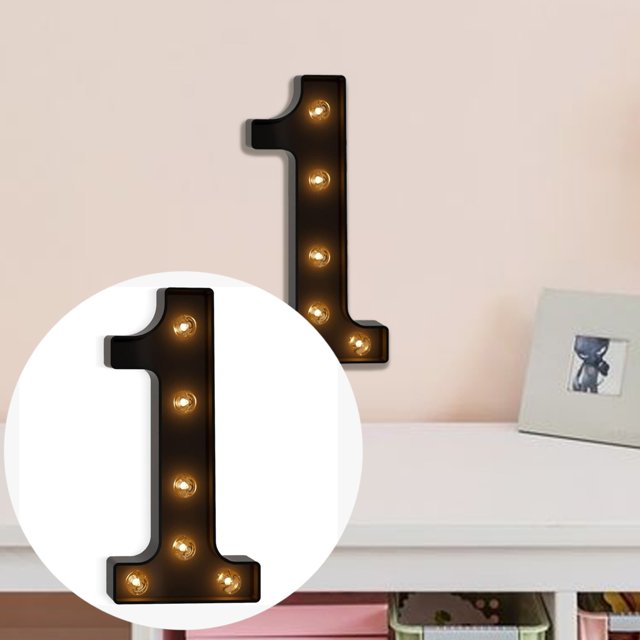 LXYFH Event & Party Marquee Numbers Light Up Numbers 09 Black Light Up Letters Marquee Letters For Wall Decor Sweet Party Decorations Birthday Party Decorations Gender Reveal Decorations