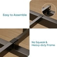 thumbnail image 4 of Bestier Twin Size Platform Bed Frame with Storage Headboard, LED Lights & USB Charging Station, Metal Bed Frame Gray, 4 of 13
