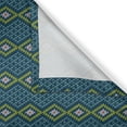 thumbnail image 4 of Ambesonne Retro Valance Pack of 2, Chevron Classic Ethnic Art, 42"X18", Lime Green and Night Blue, 4 of 5