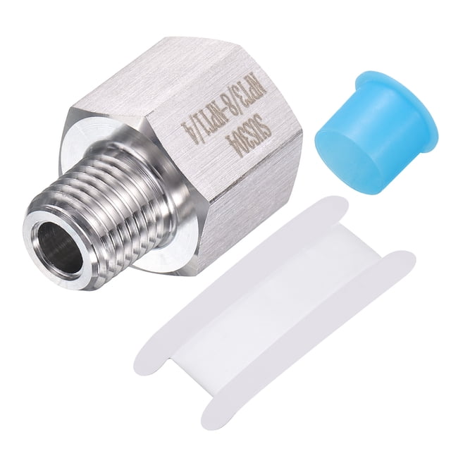 Adaptador de conexión de tubería de acero inoxidable 304 Uxcell, reductor de 3/8" NPT hembra a 1/4" NPT macho