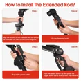 thumbnail image 4 of Cordless Pole Saw with 6-inch Mini Chainsaw, Electric Tree Trimming Tool, 2 Batteries & Charger, 13-71 inch Adjustable Length for Wood Cutting, 4 of 11