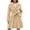 Khaki, variant on Women's Lightweight Wool Coat Double Breasted Buttoned A-Line Pleated for Winter