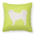 thumbnail image 2 of Carolines Treasures BB3827PW1818 Polish Tatra Sheepdog Checkerboard Green Fabric Decorative Pillow, 2 of 5