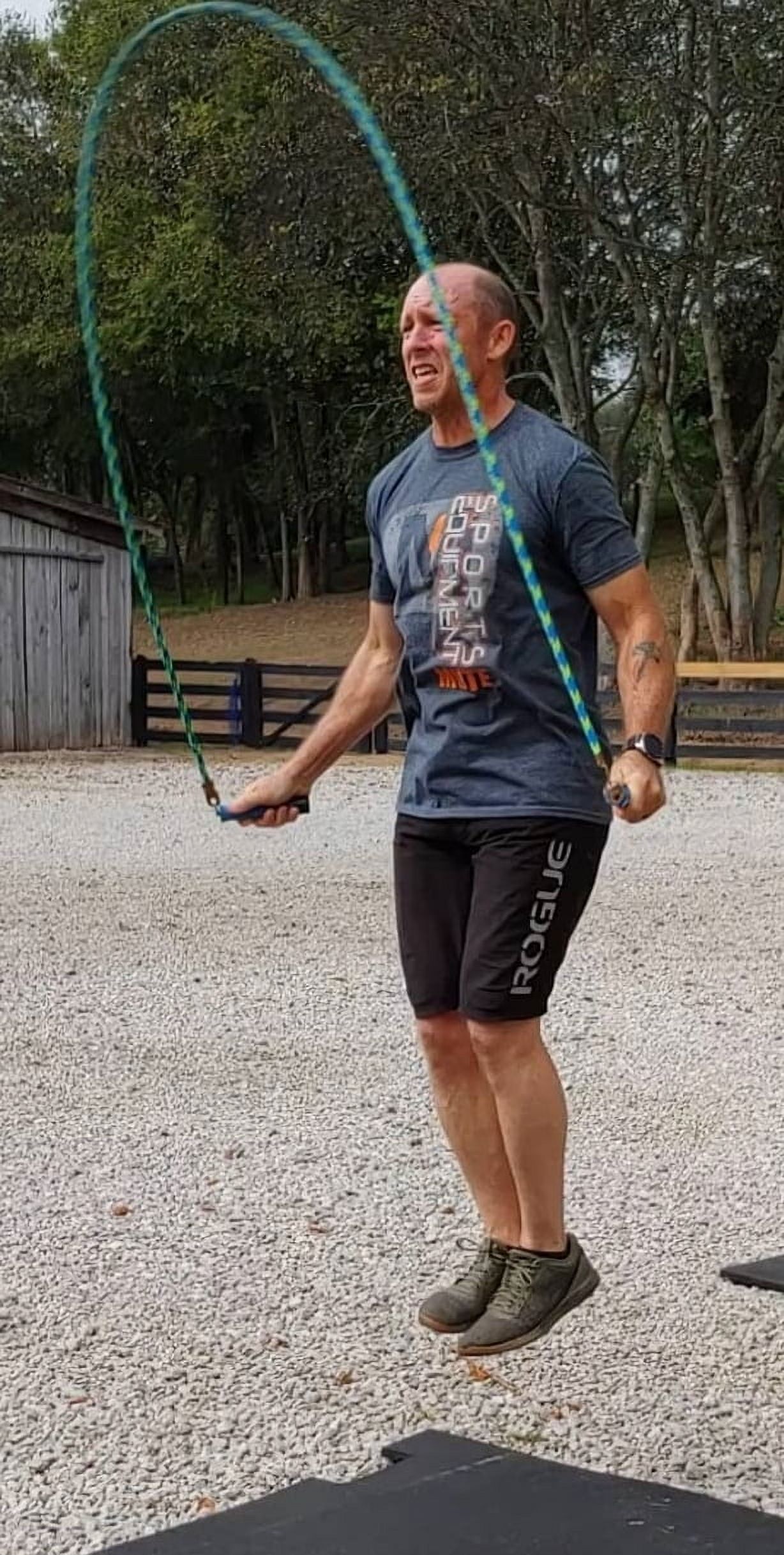 Mute Sports Equipment Heavy Weighted Jump Rope 3/4 pound Calf Rope Boxing, Cardio, Sensory, Visually Impaired, Down Syndrome Skipping Rope for Exercise, Workout