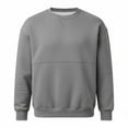 thumbnail image 4 of Iroehba Men's Sweatshirts Color-block Crew Neck Relaxed Cut Drop Shoulder Long Sleeve Pullover Top, Clean Versatile Stylish Practical Daily Outfit, 4 of 5