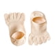 thumbnail image 3 of 1 par de calcetines con punta para mujer Fernando suaves para correr acampar senderismo interiores exteriores Beige, 3 of 8