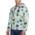 thumbnail image 3 of Lsque Frog And Dragonflies Pattern Casual Men's Hoodie,Hooded Sweatshirt with Kangaroo Pocket,Pullover Hoodie-X-Large, 3 of 7