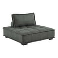 thumbnail image 2 of Modway Saunter Modern Tufted Fabric and Wood Armless Chair in Gray, 2 of 10