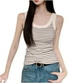 thumbnail image 5 of HADST Tank Tops for Women Breathable Sleeveless Striped Summer Slim Cozy Casual Camisole, 5 of 9