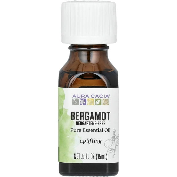 Aura Cacia 100% Pure Essential Oil, Bergamot Free (Citrus Bergamia) - 0.5 oz