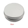 thumbnail image 3 of Linyer - Paquete de 10 recipientes redondos con tapa de rosca, vacíos, rellenables, reutilizables, para viaje, para muestras, pastillas, velas, té, 39 x 18 mm, 3 of 7