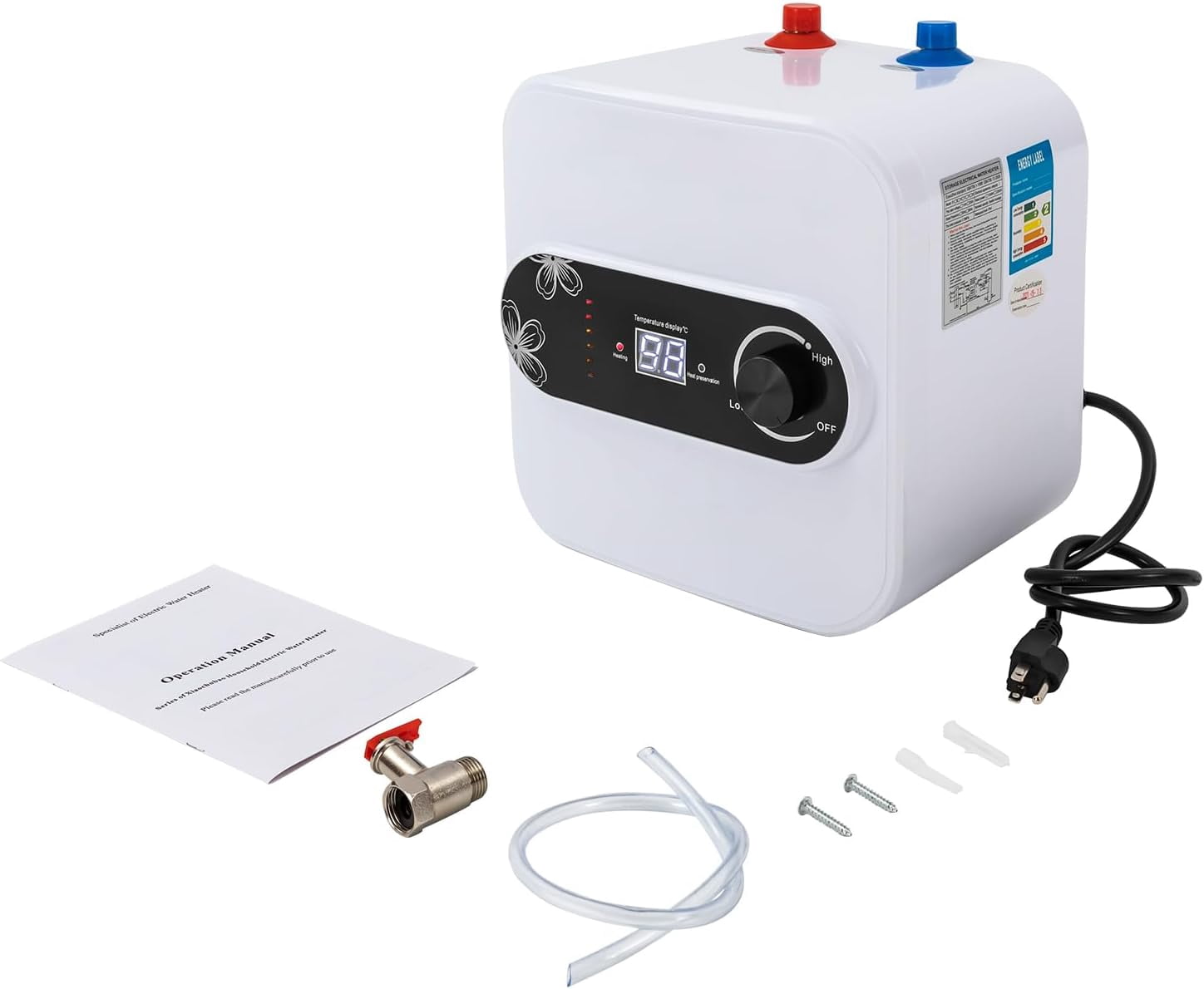 DENEST 1.5KW Instant Point of Use Hot Water Heater For RV Trailer Bathroom Under Sink
