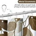 thumbnail image 2 of Brown Leaf Shower Curtain Watercolor Plant Leaves with Floral Eucalyptus Bathroom Shower Curtain Set Decorative Chocolate Fabric Bath Curtain Modern Botanical Country Bathroom Decor 72x72, 2 of 6