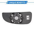 thumbnail image 2 of Unique Bargains 1 Set Mirror Glass Replacement for Dodge for Ram Promaster 1500 2500 3500 2014-2021 Right Passenger Side Lower Part W/ Backing Plate, 2 of 6