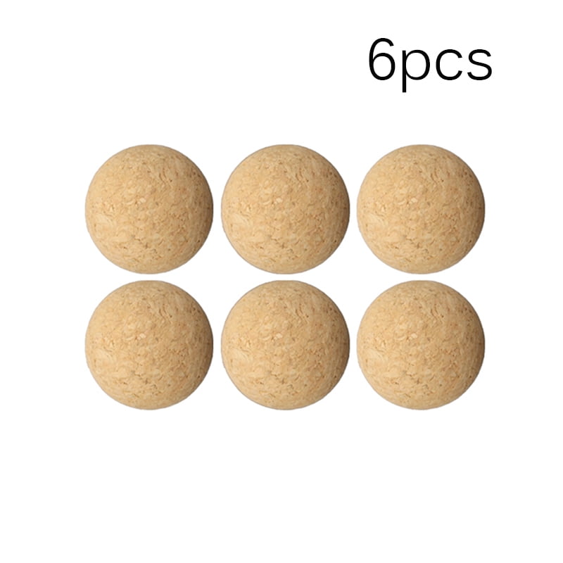 6 Pcs 36mm Solid Wood Ball Mini Soccer Table Football Accessories For