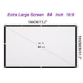 thumbnail image 3 of Projector Screen 84inch Portable Projection Screen 16:9 4K HD Rear Front Projections Movies Screen 4K Movie Projector Screen for Indoor Outdoor Home Theater Backyard Cinema Travel, 3 of 8
