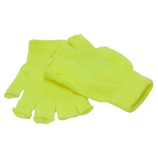 Gravedad Niños Sin dedos Color Array Guantes, Neon Amarillo Gravity Threads Guantes