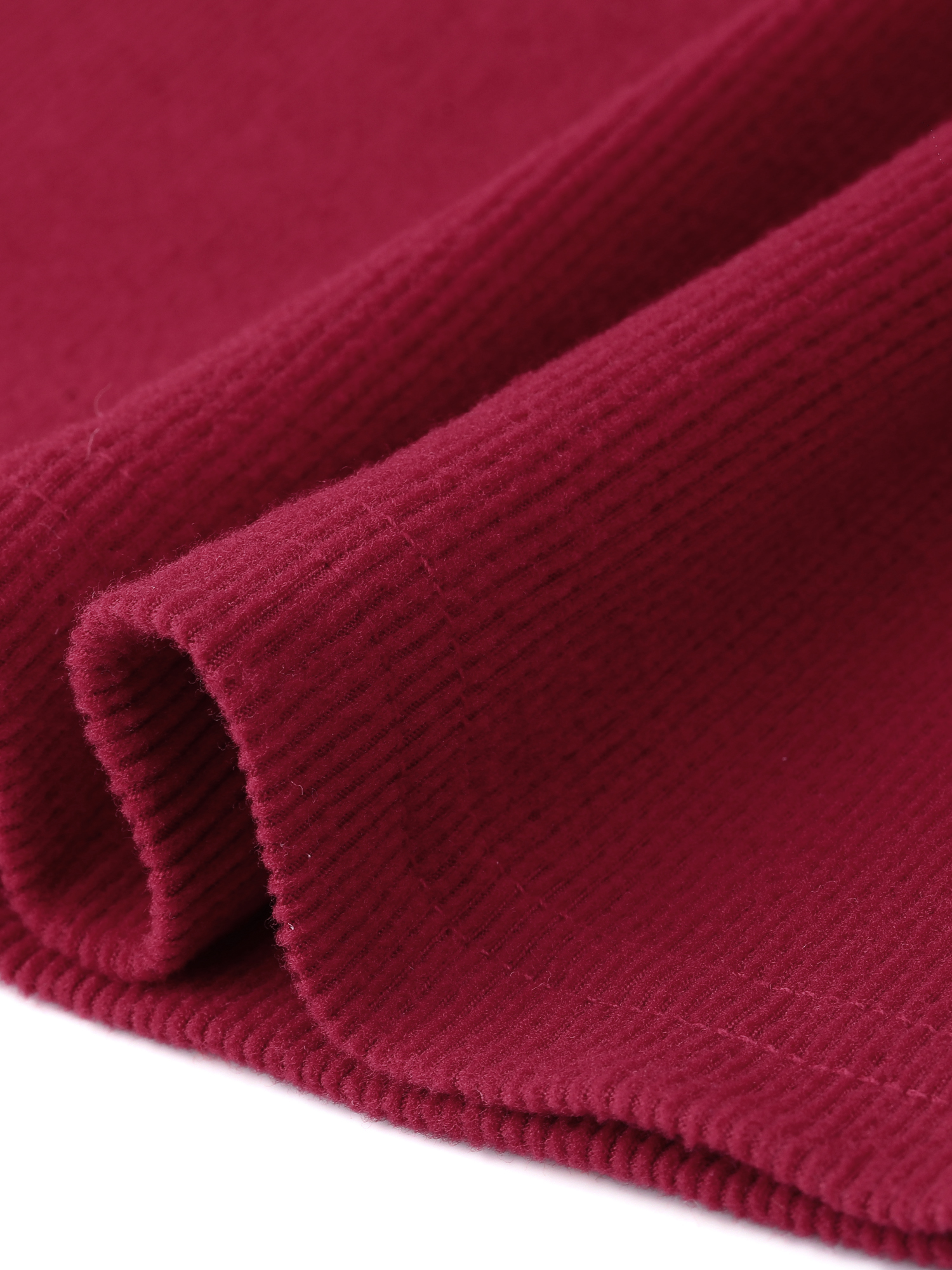 DARING DIVA Women's Ribbed Knit Long Sleeve Crew Neck with Pockets Dress XS Burgundy