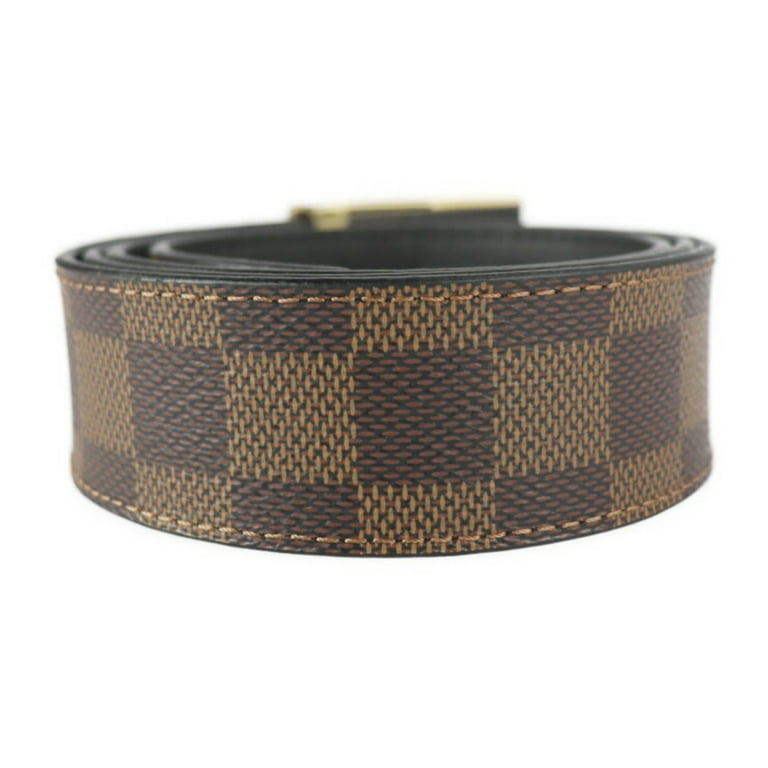 Louis Vuitton Checks Brown Gold Belt