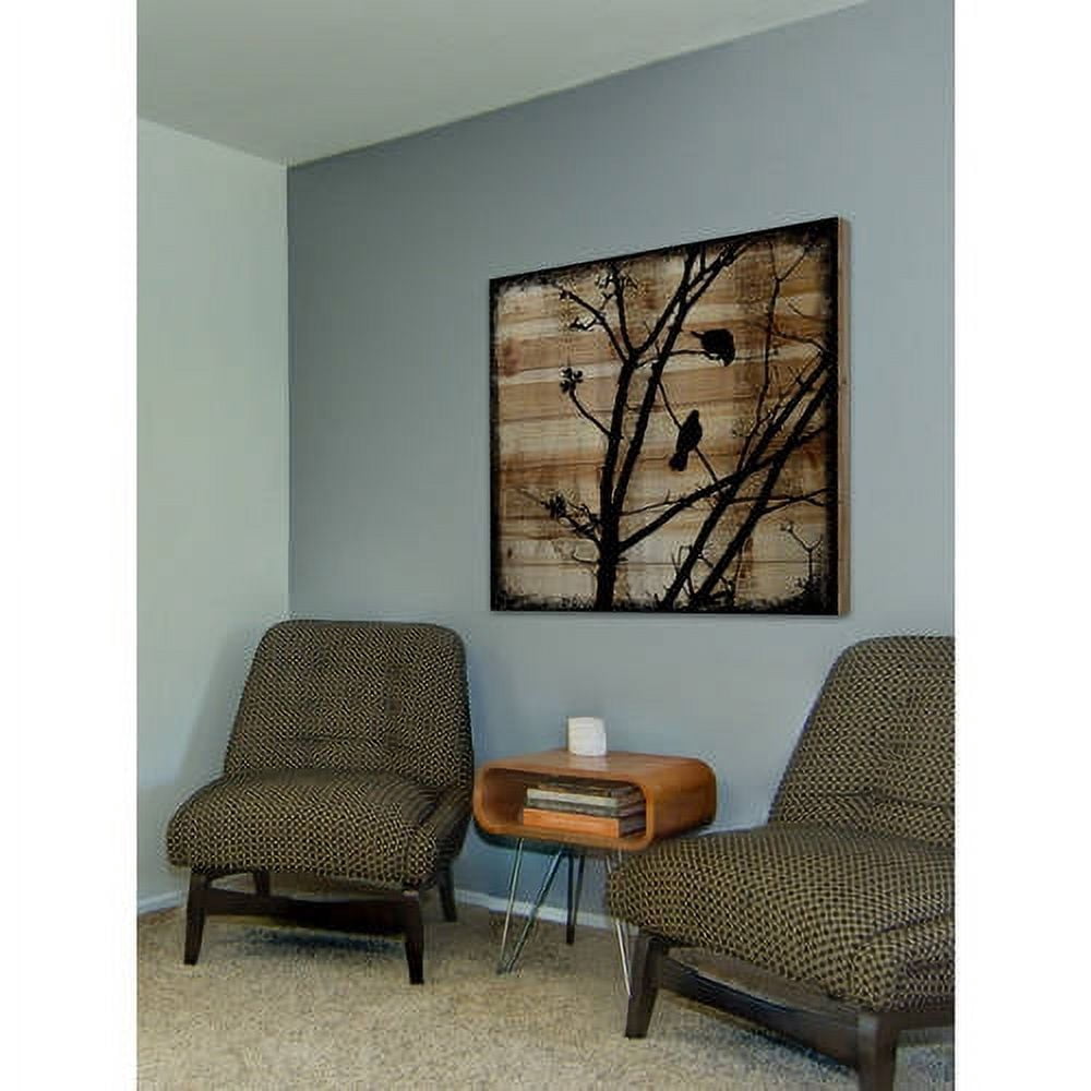 Marmont Hill "Upstairs Neighbor" by Vicki Butler Painting Print on Natural Pine Wood