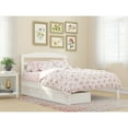 thumbnail image 4 of AFI Warren Solid Wood Full Bed with 2 Storage Drawers and USB Charger in White, 4 of 6