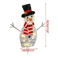 thumbnail image 3 of Xecvkr Christmas Family Snowman Outdoor Lawn Decoration Light Up Yard Garden Scene Decor Weatherproof Illuminated Festive Accent 1pc, 3 of 4