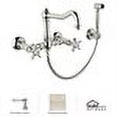 thumbnail image 2 of Rohl A1456lpws-2 Acqui 1.5 GPM Wall Mounted Widespread Bridge Kitchen Faucet - Nickel, 2 of 2