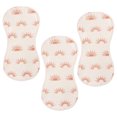 thumbnail image 1 of Paños para eructar para bebés, paquete de 3 toallitas de muselina de algodón de bambú, toalla facial, trapos para eructar, forma 4, 1 of 5