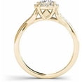thumbnail image 3 of 1 Carat T.W. Diamond Single Halo Criss-Cross Shank Engagement Ring in 14kt Yellow Gold, 3 of 5