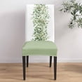 thumbnail image 4 of Sage Green Eucalyptus Dining Chair Cover Set of 4,Stretch Chair Protectors Slipcover,Spandex Kitchen Chair Seat Back Cushion Slip Cover for Dining Room,Party,Country Nature Plant Leaves Botany White, 4 of 6