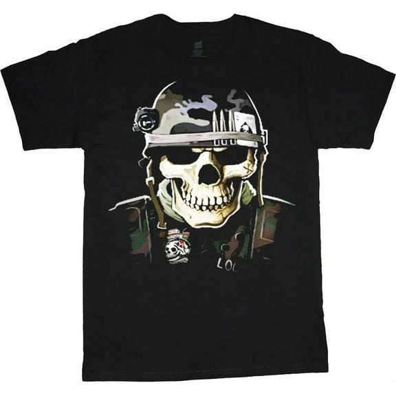 Army Skull T-shirt Men's Tee Black